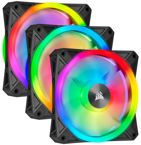 Купить Комплект вентиляторов Corsair iCUE QL120 RGB [CO-9050098-WW] черный в интернет-магазине DNS. Характеристики, цена Corsair iCUE QL120 RGB | 5610050.