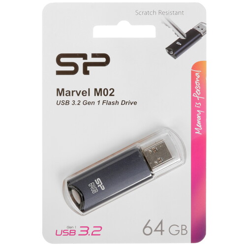 Купить Память USB Flash 64 ГБ Silicon-Power Marvel M02 [SP064GBUF3M02V1B] в интернет-магазине DNS. Характеристики, цена Silicon-Power Marvel M02 | 9310453.