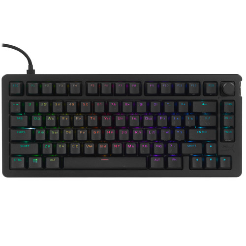 Купить Клавиатура  проводная + беспроводная HyperX Alloy Rise 75 цвет черный в интернет-магазине DNS. Характеристики, цена HyperX Alloy Rise 75 | 9328530.