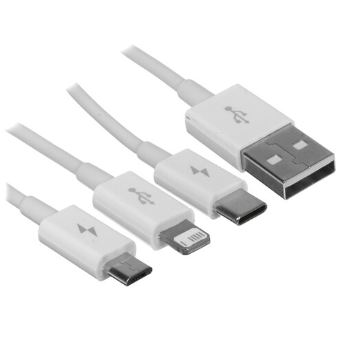 Купить Кабель Baseus Lightning 8-pin, micro USB-B, USB Type-C - USB Type-A белый 1 м в интернет-магазине DNS. Характеристики, цена Baseus Superior | 9260737.