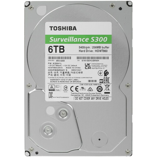 Купить 6 ТБ Жесткий диск Toshiba S300 Surveillance [HDWT860UZSVA] в интернет-магазине DNS. Характеристики, цена Toshiba S300 Surveillance | 5072006.