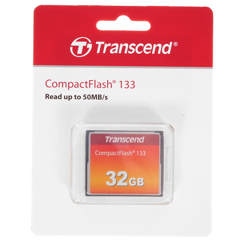 Купить Карта памяти Transcend CF (Compact Flash) 32 ГБ [TS32GCF133] в интернет-магазине DNS. Характеристики, цена  | 0177868.