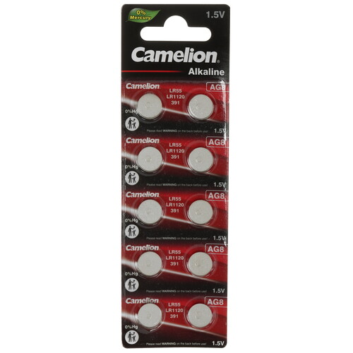 Купить Батарейка Camelion G 8 LR55 (AG8/G8/LR1120/391A/191) в интернет-магазине DNS. Характеристики, цена Camelion G 8 | 9117669.