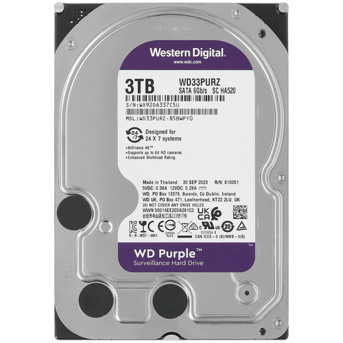 Купить 3 ТБ Жесткий диск WD Purple [WD33PURZ] в интернет-магазине DNS. Характеристики, цена WD Purple | 5422676.
