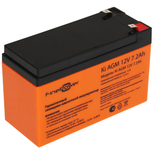 Купить Аккумуляторная батарея для ИБП FinePower Ki AGM 12V 7.2Ah в интернет-магазине DNS. Характеристики, цена FinePower Ki AGM 12V 7.2Ah | 5494377.