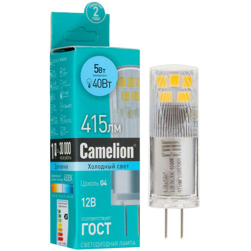 Купить Лампа светодиодная Camelion LED G4/JC/5w/845/12v в интернет-магазине DNS. Характеристики, цена Camelion LED G4/JC/5w/845/12v | 4714438.