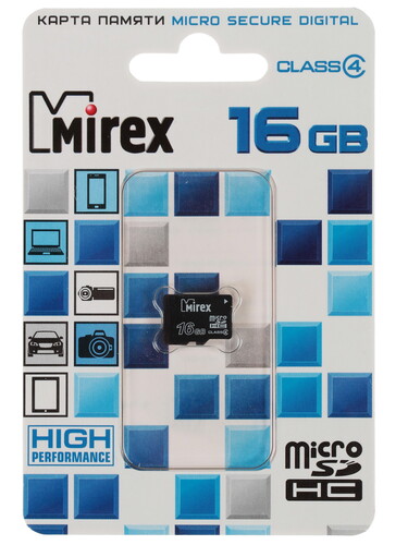 Купить Карта памяти Mirex microSDHC 16 ГБ [13612-MCROSD16] в интернет-магазине DNS. Характеристики, цена  | 6615696.