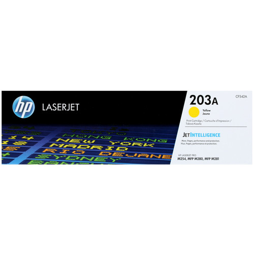 Купить Картридж лазерный HP 203A (CF542A) желтый, с чипом в интернет-магазине DNS. Характеристики, цена HP 203A (CF542A) | 1163539.