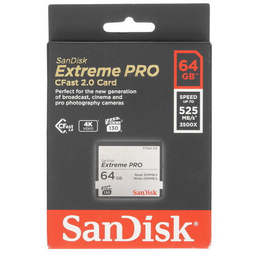Купить Карта памяти SanDisk Extreme PRO CFast 2.0 CFast 2.0 64 ГБ [SDCFSP-064G-G46D] в интернет-магазине DNS. Характеристики, цена  | 4723569.