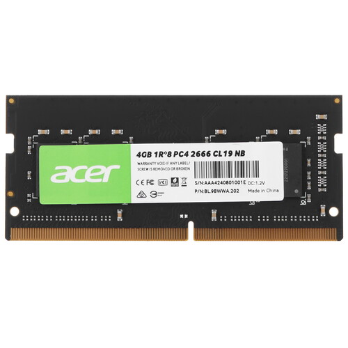 Купить Оперативная память SODIMM Acer SD100 [BL.9BWWA.202] 4 ГБ в интернет-магазине DNS. Характеристики, цена Acer SD100 | 5447152.
