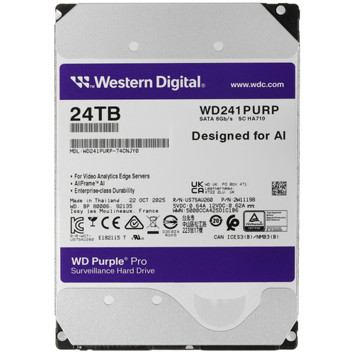 Купить 24 ТБ Жесткий диск WD Purple Pro [WD241PURP] в интернет-магазине DNS. Характеристики, цена WD Purple Pro | 5648597.