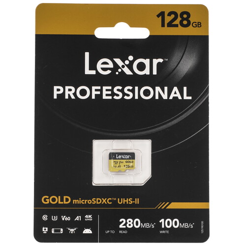 Купить Карта памяти Lexar Professional microSDXC 128 ГБ [LMSGOLD128G-BNNNG] в интернет-магазине DNS. Характеристики, цена  | 9194488.