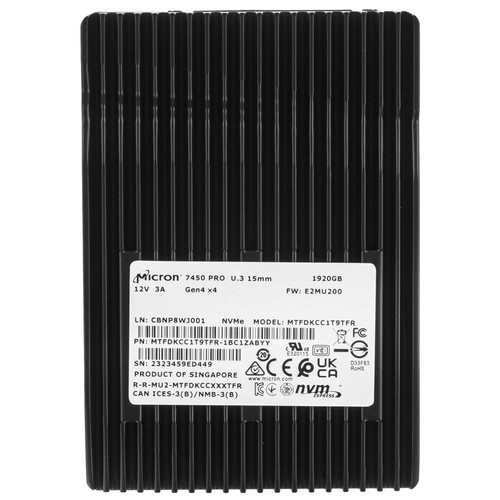 Купить 1920 ГБ Серверный SSD Micron 7450  PRO [MTFDKCC1T9TFR-1BC1ZABYY] в интернет-магазине DNS. Характеристики, цена Micron 7450  PRO | 5450968.
