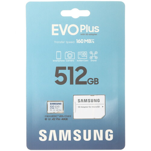 Купить Карта памяти Samsung EVO Plus microSDXC 512 ГБ [MB-MC512SA/EU] в интернет-магазине DNS. Характеристики, цена  | 5465051.