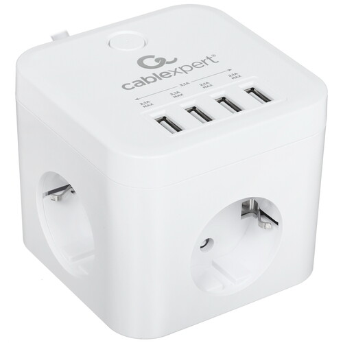 Купить Сетевой фильтр Cablexpert CUBE-3-U4-W-1.5 белый в интернет-магазине DNS. Характеристики, цена Cablexpert CUBE-3-U4-W-1.5 | 9154788.