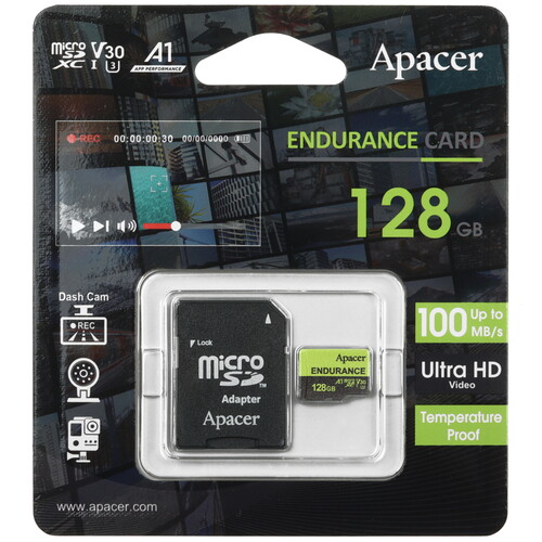 Купить Карта памяти Apacer microSDXC 128 ГБ [AP128GEDM1D09-R] в интернет-магазине DNS. Характеристики, цена  | 5456928.