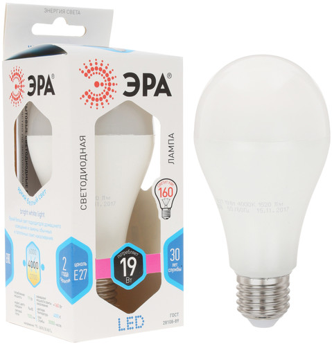 Купить Лампа светодиодная ЭРА LED smd A65-19w-840-E27 в интернет-магазине DNS. Характеристики, цена ЭРА LED smd A65-19w-840-E27 | 1184427.