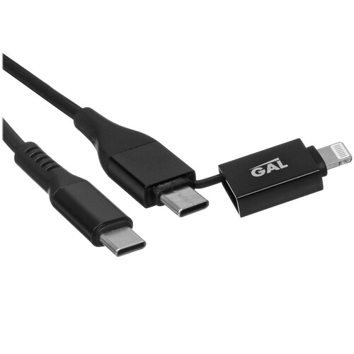 Купить Кабель GAL Lightning 8-pin, USB Type-C - USB Type-C черный 1 м в интернет-магазине DNS. Характеристики, цена GAL | 5438001.