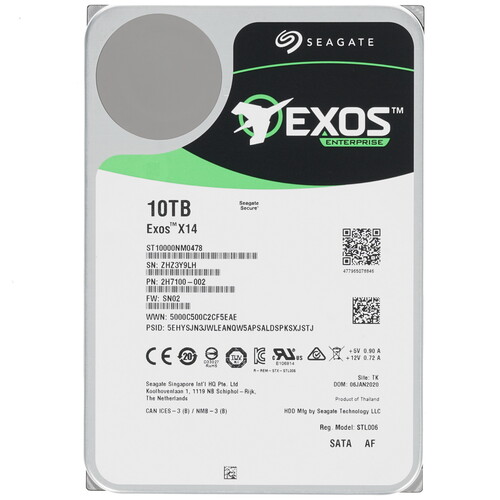 Купить Жесткий диск SATA-3 10Tb Seagate Exos X14 [ST10000NM0478 ...