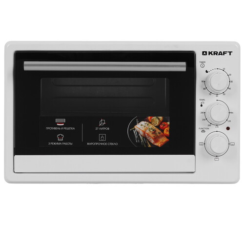 Купить Мини-печь Kraft KF-MO 270 белый в интернет-магазине DNS. Характеристики, цена Kraft KF-MO 270 | 9229283.
