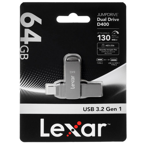 Купить Память USB Flash 64 ГБ Lexar JumpDrive Dual Drive D400 [LJDD400064G-BNQNG] в интернет-магазине DNS. Характеристики, цена Lexar JumpDrive Dual Drive D400 | 5948412.