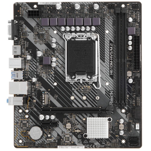 Купить Материнская плата ASRock H610M-HVS/M.2 R2.0 в интернет-магазине DNS. Характеристики, цена ASRock H610M-HVS/M.2 R2.0 | 5417163.
