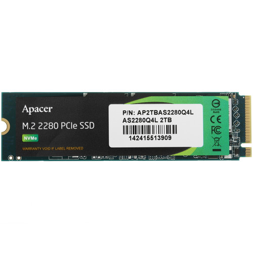 Купить 2000 ГБ M.2 NVMe накопитель Apacer AS2280Q4L [AP2TBAS2280Q4L-1] в интернет-магазине DNS. Характеристики, цена Apacer AS2280Q4L | 5456533.
