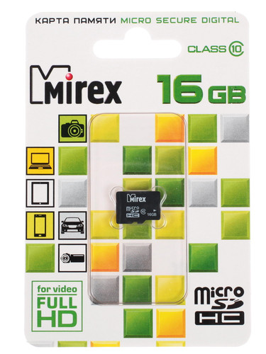 Купить Карта памяти Mirex microSDHC 16 ГБ [13612-MC10SD16] в интернет-магазине DNS. Характеристики, цена  | 1085669.
