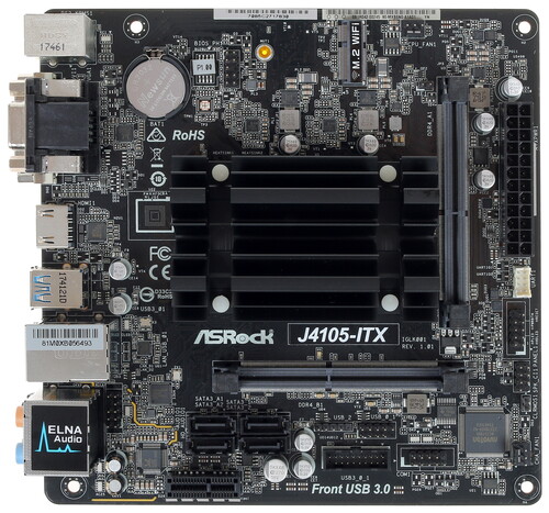 Купить Плата Asrock Celeron J4105 J4105-ITX 2xSODIMM DDR4 HDMI/DVI/Dsub SATA3 M2 USB3.1 COM mini-ITX в интернет-магазине DNS. Характеристики, цена  | 1223731.