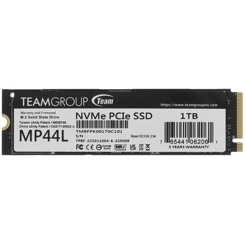 Купить 1000 ГБ M.2 NVMe накопитель TEAMGROUP MP44L [TM8FPK001T0C101] в интернет-магазине DNS. Характеристики, цена TEAMGROUP MP44L | 5094648.