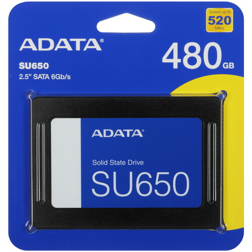 Купить 480 ГБ 2.5" SATA накопитель ADATA SU650 [ASU650SS-480GT-R] в интернет-магазине DNS. Характеристики, цена ADATA SU650 | 1306526.