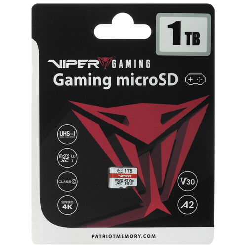 Купить Карта памяти Patriot Viper Gaming microSDXC 1000 ГБ [PV1TBGM32MCX] в интернет-магазине DNS. Характеристики, цена  | 5633381.