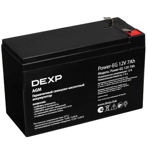 Купить Аккумуляторная батарея для ИБП DEXP AGM Power-EG 12V 7Ah в интернет-магазине DNS. Характеристики, цена DEXP AGM Power-EG 12V 7Ah | 5437301.