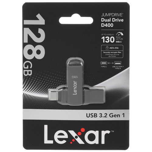 Купить Память USB Flash 128 ГБ Lexar JumpDrive Dual Drive D400 [LJDD400128G-BNQNG] в интернет-магазине DNS. Характеристики, цена Lexar JumpDrive Dual Drive D400 | 5948413.