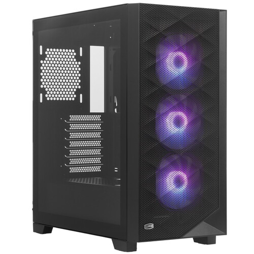Купить Корпус PCCooler C3D510 BK ARGB [C3D510-BKP3-GL] черный в интернет-магазине DNS. Характеристики, цена PCCooler C3D510 BK ARGB | 5459010.