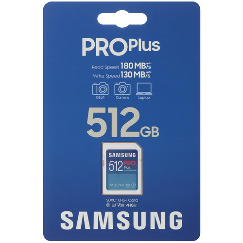 Купить Карта памяти Samsung PRO Plus SDXC 512 ГБ [MB-SD512S/APC] в интернет-магазине DNS. Характеристики, цена  | 5465056.