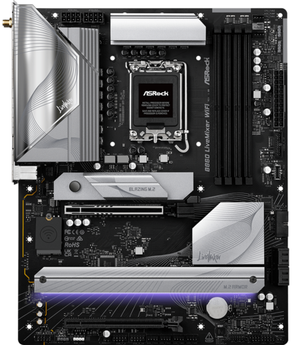 Купить Материнская плата ASRock B860 LiveMixer WiFi в интернет-магазине DNS. Характеристики, цена ASRock B860 LiveMixer WiFi | 9234035.