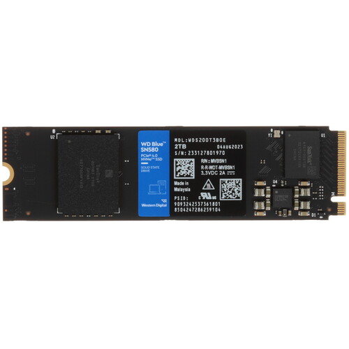 Купить 2000 ГБ M.2 NVMe накопитель WD Blue SN580 [WDS200T3B0E] в интернет-магазине DNS. Характеристики, цена WD Blue SN580 | 5452794.