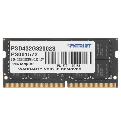 Купить Оперативная память SODIMM Patriot Signature Line [PSD432G32002S] 32 ГБ в интернет-магазине DNS. Характеристики, цена Patriot Signature Line | 1697859.