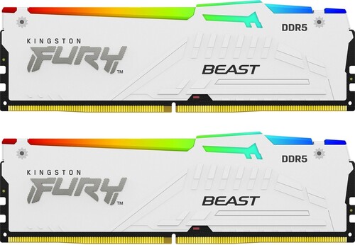 Купить Оперативная память Kingston Fury Beast AMD RGB White [KF556C36BWEAK2-64] 64 ГБ в интернет-магазине DNS. Характеристики, цена Kingston Fury Beast AMD RGB White | 5406692.