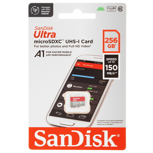 Купить Карта памяти SanDisk Ultra microSDXC 256 ГБ [SDSQUAC-256G-GN6MN] в интернет-магазине DNS. Характеристики, цена  | 5451334.