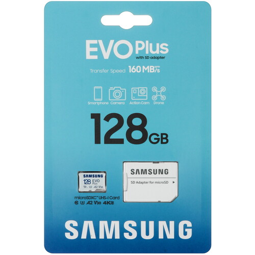 Купить Карта памяти Samsung EVO Plus microSDXC 128 ГБ [MB-MC128SA/EU] в интернет-магазине DNS. Характеристики, цена  | 5465668.