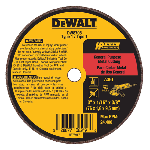 Купить Диск отрезной DeWalt DW8705 в интернет-магазине DNS. Характеристики, цена DeWalt DW8705 | 5936829.