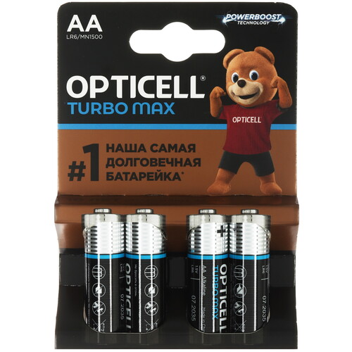 Купить Батарейка Opticell Turbo Max AA (LR6/ER14505/FR6/R6P) в интернет-магазине DNS. Характеристики, цена Opticell Turbo Max | 5642113.