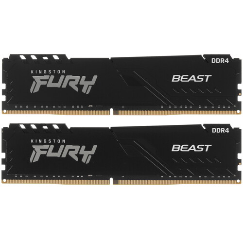 Купить Оперативная память Kingston FURY Beast Black [KF432C16BBK2/16WP] 16 ГБ в интернет-магазине DNS. Характеристики, цена Kingston FURY Beast Black | 5638516.
