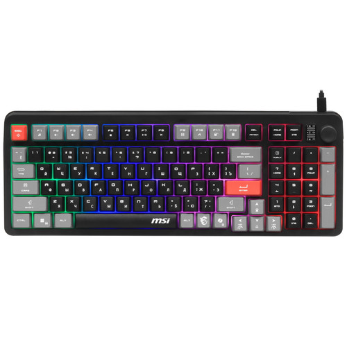 Купить Клавиатура  проводная MSI FORGE GK110 цвет черный в интернет-магазине DNS. Характеристики, цена MSI FORGE GK110 | 5641796.
