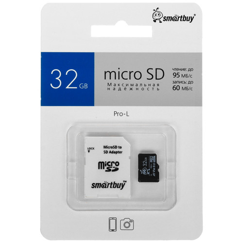 Купить Карта памяти Smartbuy microSDHC 32 ГБ [SB32GBSDCL10U3L-01] в интернет-магазине DNS. Характеристики, цена  | 5929225.