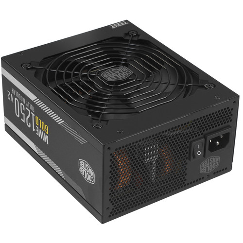 Купить Блок питания CoolerMaster MWE Gold 1250 V2 [MPE-C501-AFCAG-3EEU] черный в интернет-магазине DNS. Характеристики, цена CoolerMaster MWE Gold 1250 V2 | 5637844.