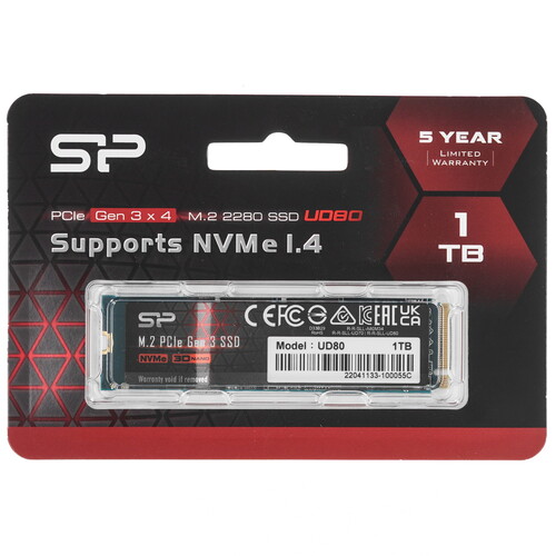 Купить 1000 ГБ M.2 NVMe накопитель Silicon Power UD80 [SP01KGBP34UD8005] в интернет-магазине DNS. Характеристики, цена Silicon Power UD80 | 9907582.