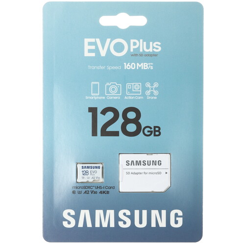 Купить Карта памяти Samsung EVO Plus microSDXC 128 ГБ [MB-MC128SA/IN] в интернет-магазине DNS. Характеристики, цена  | 5474035.